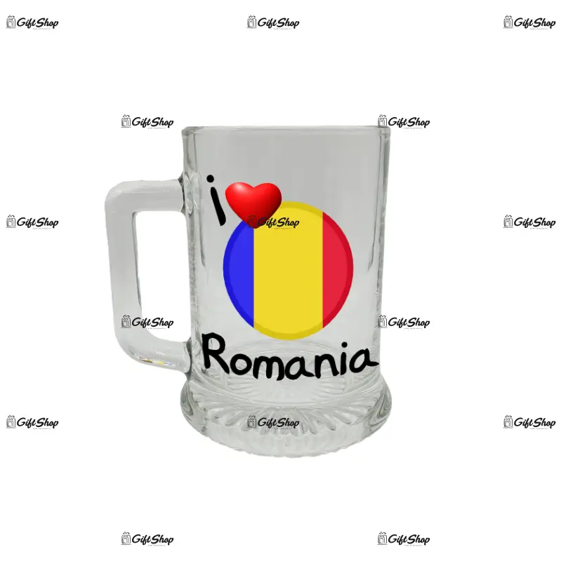 I love romania, halba cu mesaj 2
